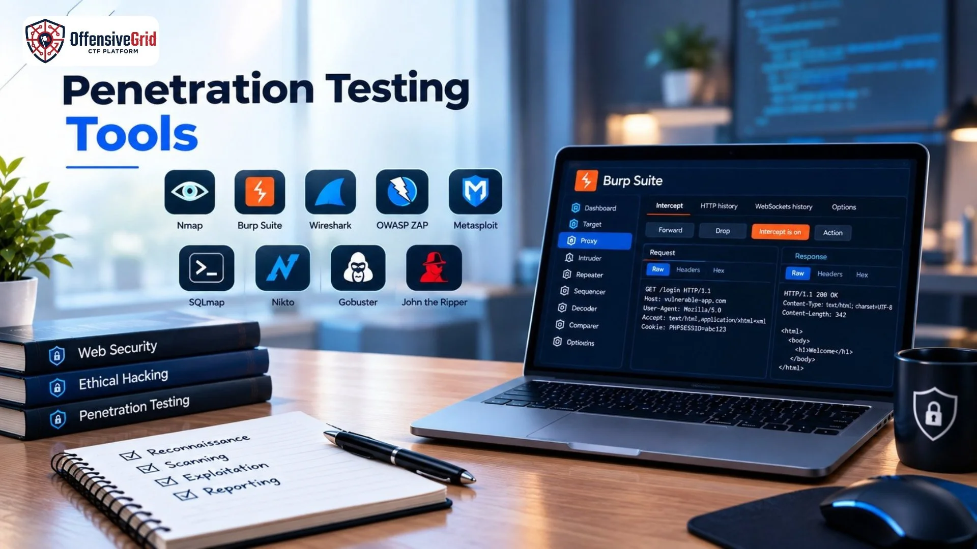 Penetration testing tools for network and web security testing