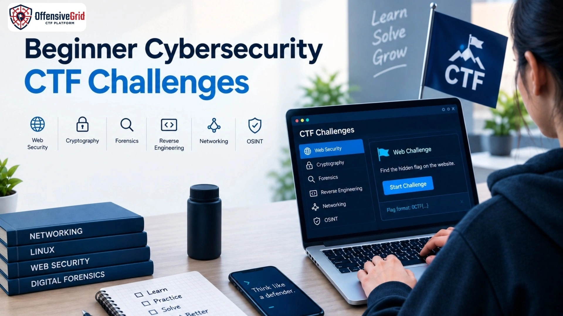 Beginner cybersecurity CTF challenges and Capture the Flag training