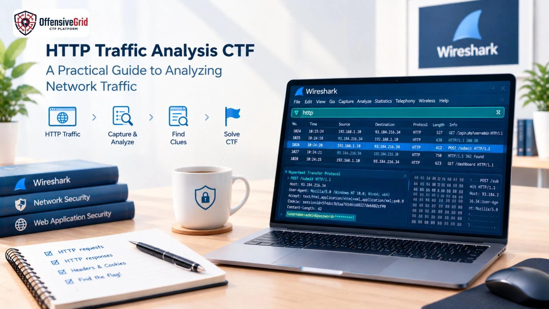 HTTP traffic analysis CTF using Wireshark for packet analysis